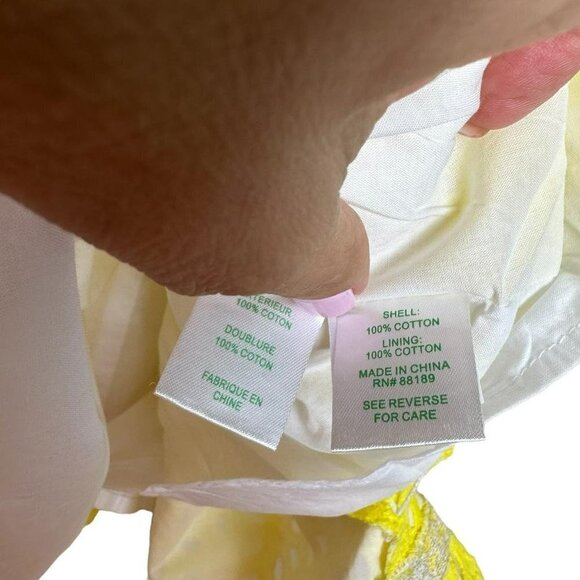 Lilly Pulitzer Yellow Pineapple Juice Flower Eyelet Blossom‎ Straples Dress Sz 2 - Picture 12 of 12